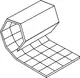 TECE Rolldämmung in rechteckiger Form, mit strukturiertem Oberflächenmuster und einem stabilen, flachen Design, auf einem Rasterboden platziert.